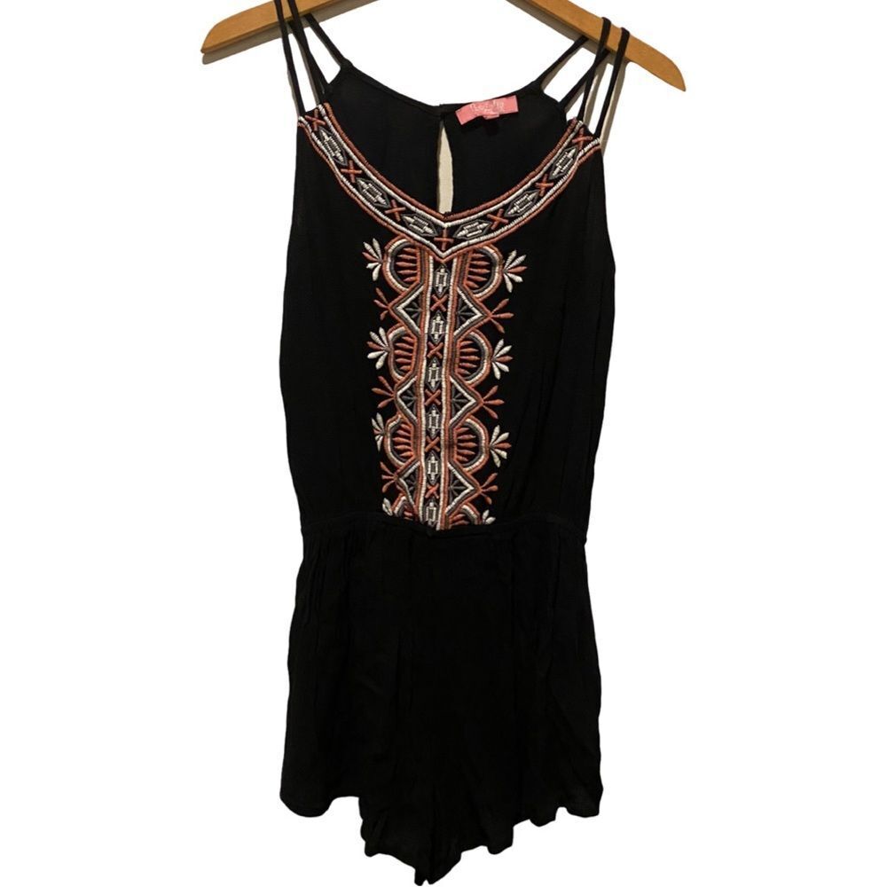 Regalia Threads rayon black romper small